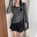 アシンメトリーカシュクールトップス