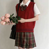 シンプルカラーニットベスト