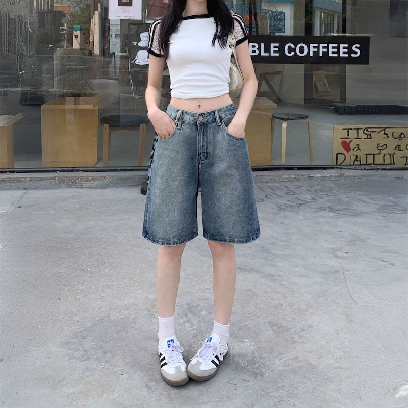 カジュアルスタンダードクロップドデニム