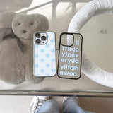 アイスブルーパターンiPhoneケース