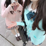 無地カラースクールカーディガン