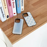 アイスブルーパターンiPhoneケース