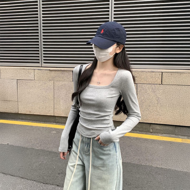 UネックナチュラルフィットロンT