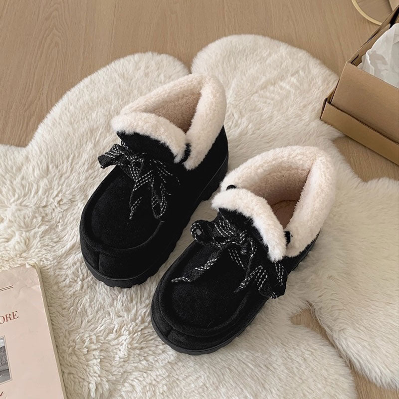 ショートムートンレースアップブーツ