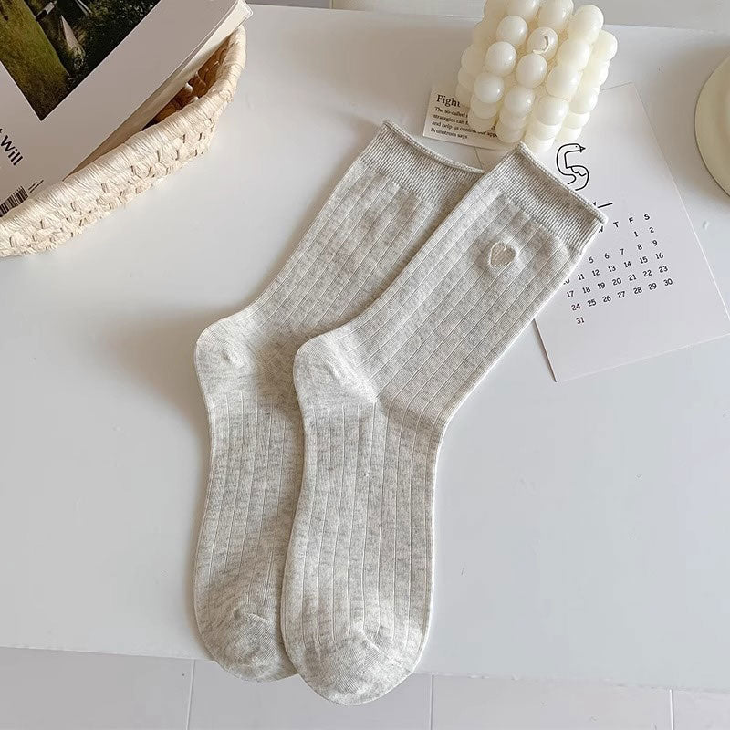 ハートリブプレーンソックス