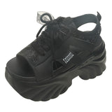 シアーリボンレーススポーツサンダル