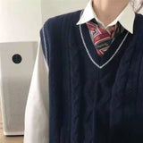 シンプルカラーニットベスト