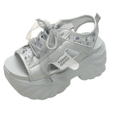 シアーリボンレーススポーツサンダル