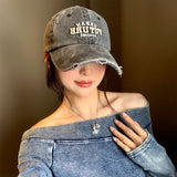 ダメージウォッシュロゴキャップ