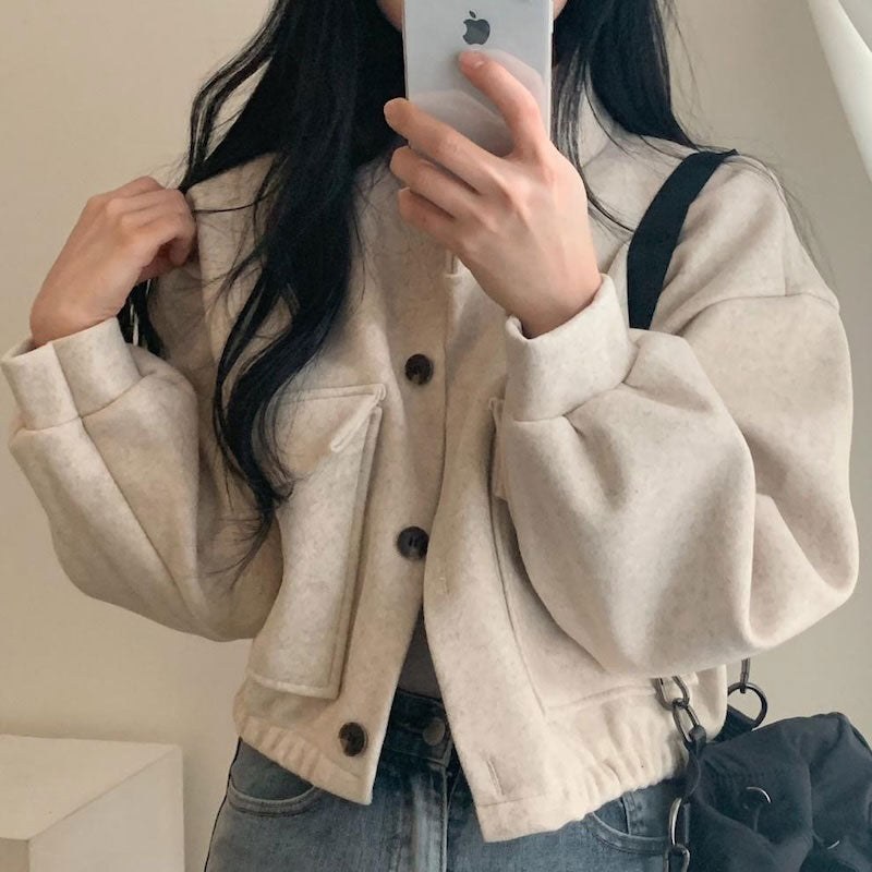 バレルスリーブボタンジャケット