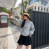 リボンレーストラックウィンドブレーカー