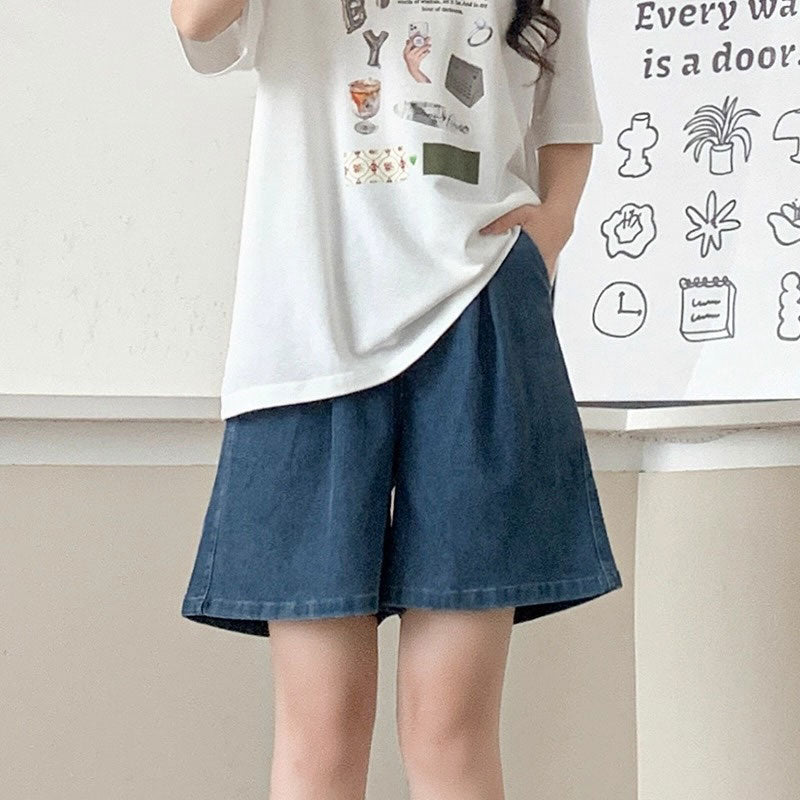 イージーデニムショートパンツ