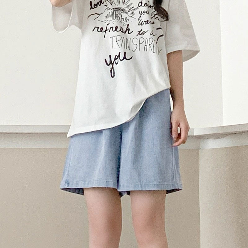 イージーデニムショートパンツ