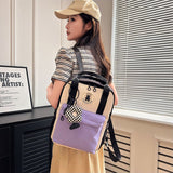 ワンポイントベアスクエアリュック