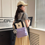 ワンポイントベアスクエアリュック