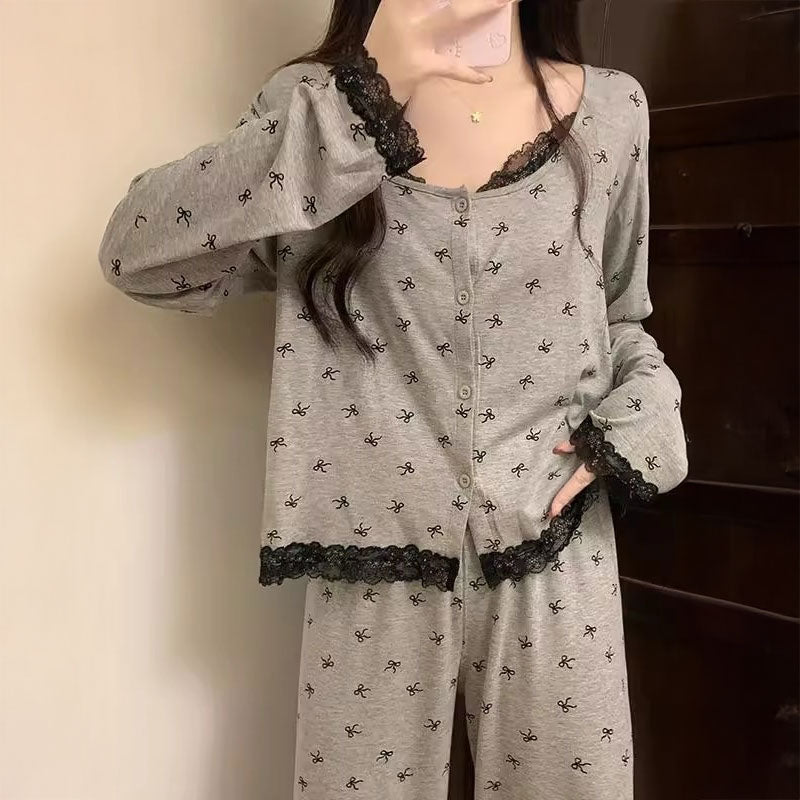 リボンパターンルームウェア3点SET