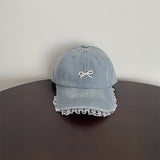 パールリボンデニムキャップ