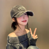 ダメージウォッシュロゴキャップ