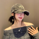 ダメージウォッシュロゴキャップ