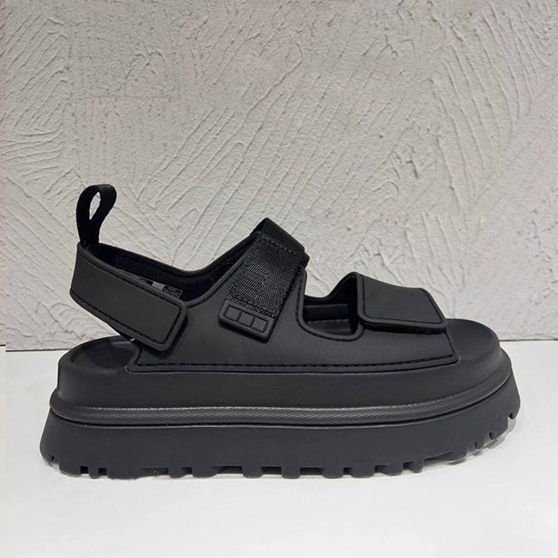 厚底ワイドベルトサンダル