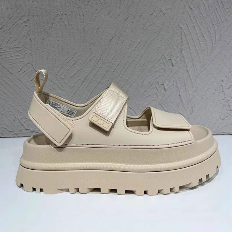 厚底ワイドベルトサンダル