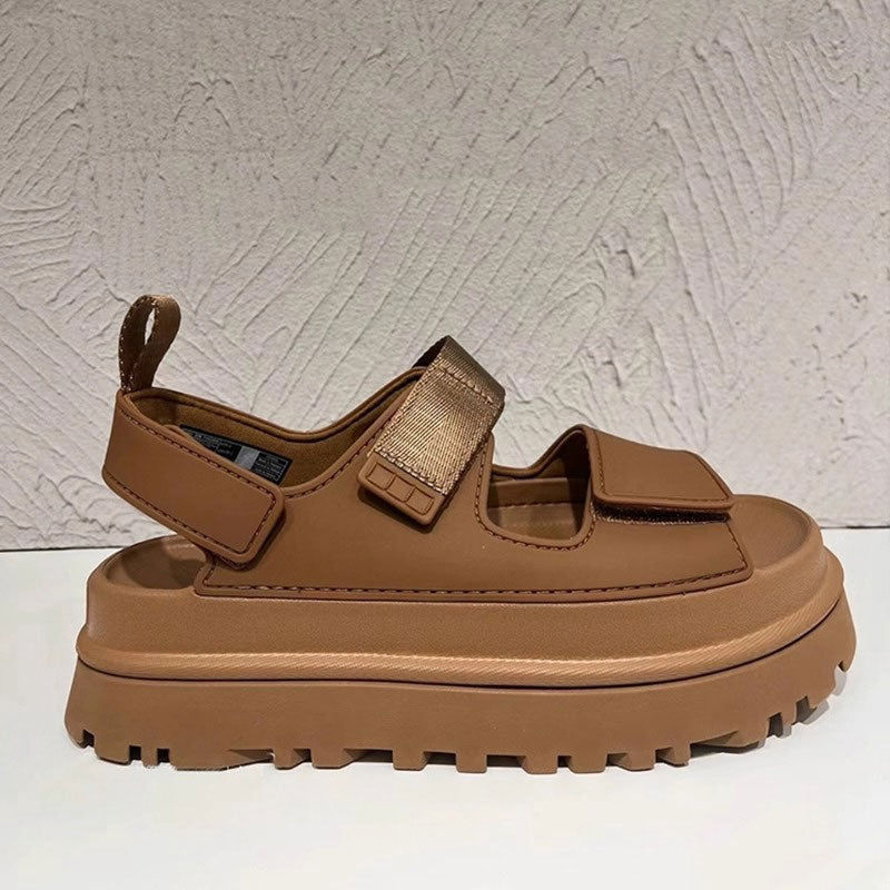 厚底ワイドベルトサンダル