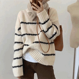 ウェーブボーダーニット