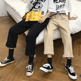 ストレートカジュアルコットンパンツ