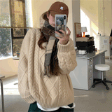 ラウンドケーブルカラーニット