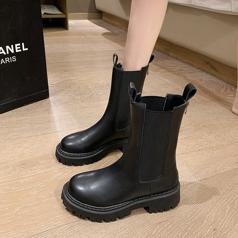 サイドゴアミドルブーツ