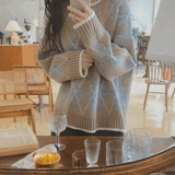 ペールアーガイルニット