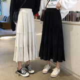 プリーツティアードロングスカート