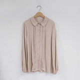 ロングパフブラウス&チェックワンピースSET