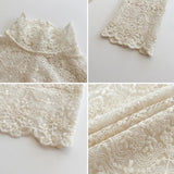 レースハイネックインナートップス