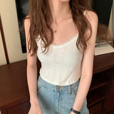 クロップドレースキャミソール