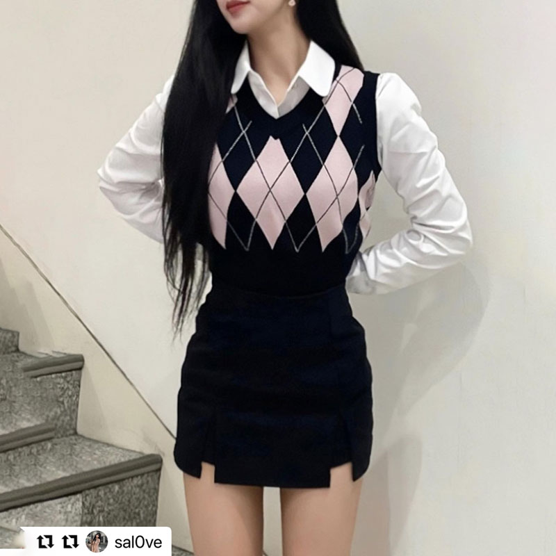 ダブルスリットミニスカート