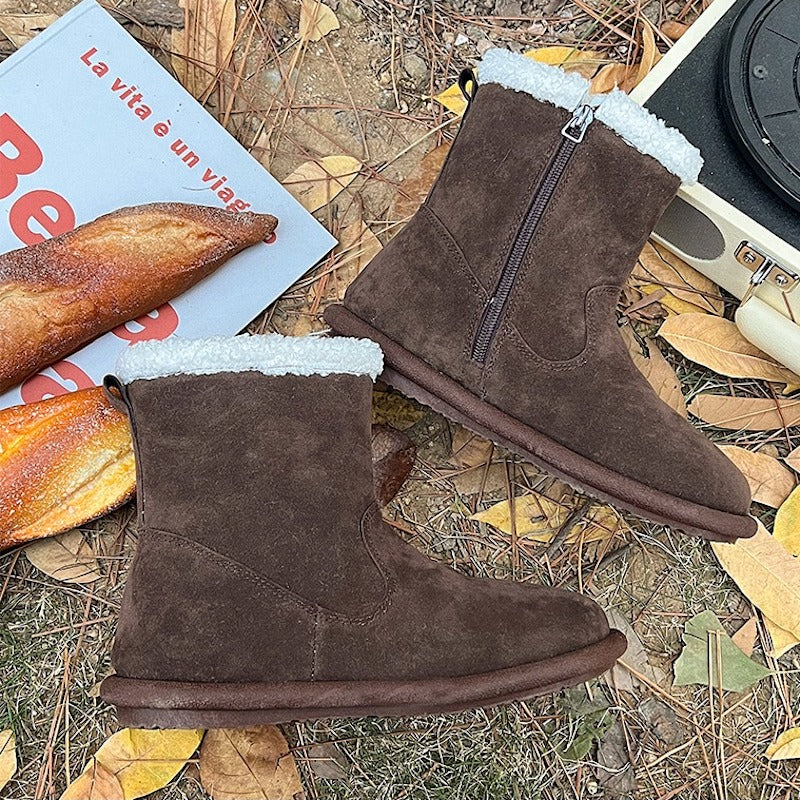 サイドジップムートンブーツ