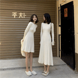 2typeリブニットワンピース