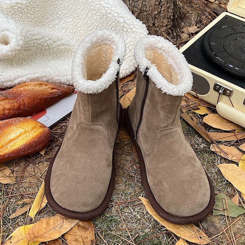 サイドジップムートンブーツ