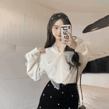 ビジューボウタイリボンブラウス