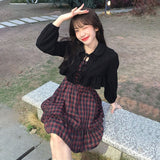 ハートバックルワンピース&フリルボレロSET