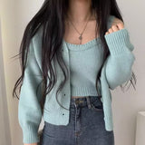 ルーズカーディガン&ニットビスチェSET