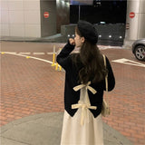 バックリボンニット&ロングワンピースSET