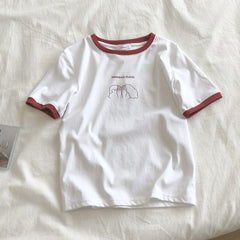 パステルカラーリンガーTシャツ