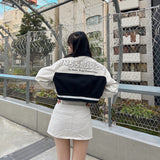 バイカラークロップドスタジャン