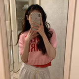 ビッグロゴ半袖パフニット