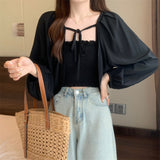 フェミニンパフボレロトップス