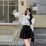 フリルショルダーブラウス&スカートSET