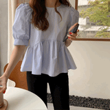 エレガントペプラムブラウス