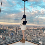 バイカラークロップドスタジャン